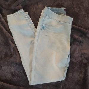 Stretchy light blue jean jeggings